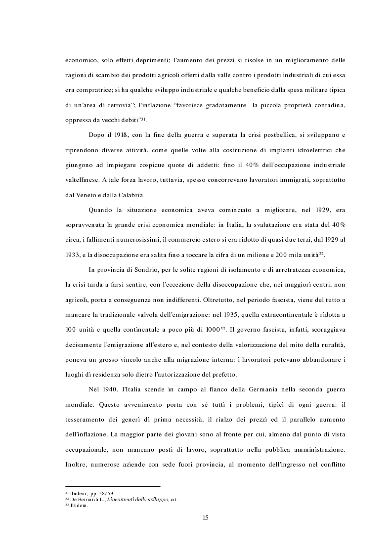 Anteprima della tesi: L'emigrazione ed il frontalierato in provincia di Sondrio, Pagina 15