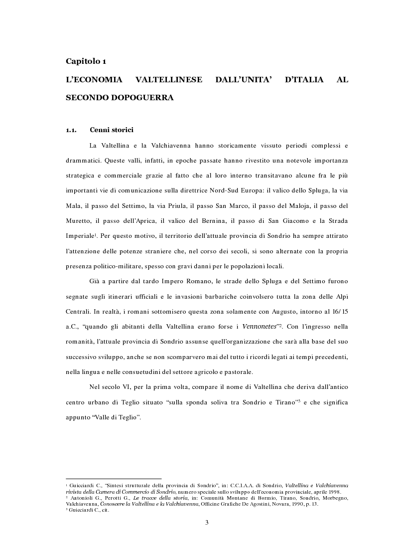 Anteprima della tesi: L'emigrazione ed il frontalierato in provincia di Sondrio, Pagina 3