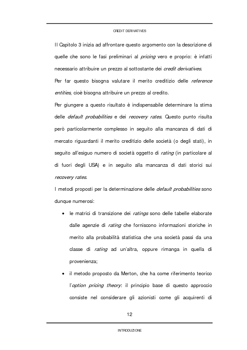 Anteprima della tesi: Credit derivatives: tipologie, finalità di utilizzo e modalità di pricing, Pagina 9