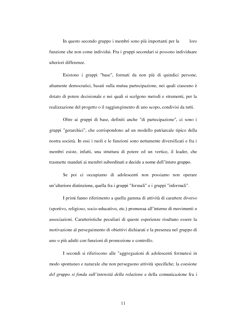 Anteprima della tesi: Dal gruppo al gruppo-classe. Il metodo del cooperative learning: una riflessione sugli aspetti sociali, cognitivi ed emotivi dell'acquisizione delle conoscenze, Pagina 11
