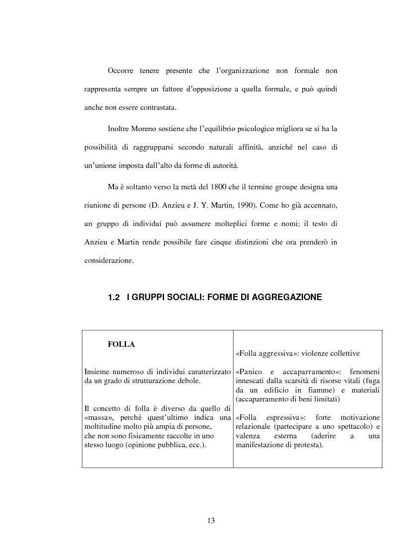 Anteprima della tesi: Dal gruppo al gruppo-classe. Il metodo del cooperative learning: una riflessione sugli aspetti sociali, cognitivi ed emotivi dell'acquisizione delle conoscenze, Pagina 13