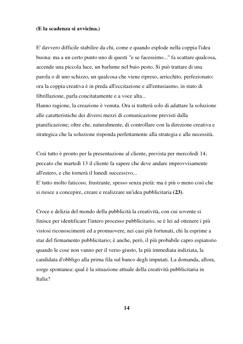 Anteprima della tesi: Pubblicità: da anima del commercio a specchio del reale. Viaggio alla scoperta dell'uomo attraverso il mondo pubblicitario., Pagina 13