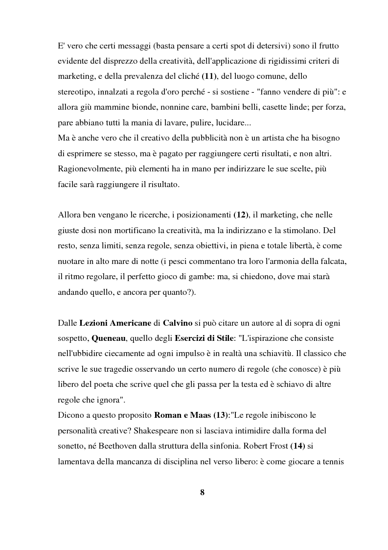 Anteprima della tesi: Pubblicità: da anima del commercio a specchio del reale. Viaggio alla scoperta dell'uomo attraverso il mondo pubblicitario., Pagina 7