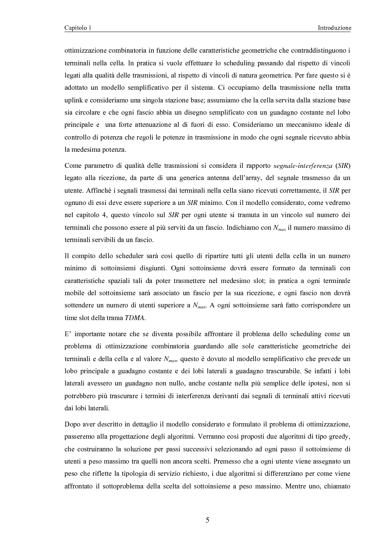 Anteprima della tesi: Algoritmi di scheduling per sistemi ad accesso radio con antenne intelligenti, Pagina 3