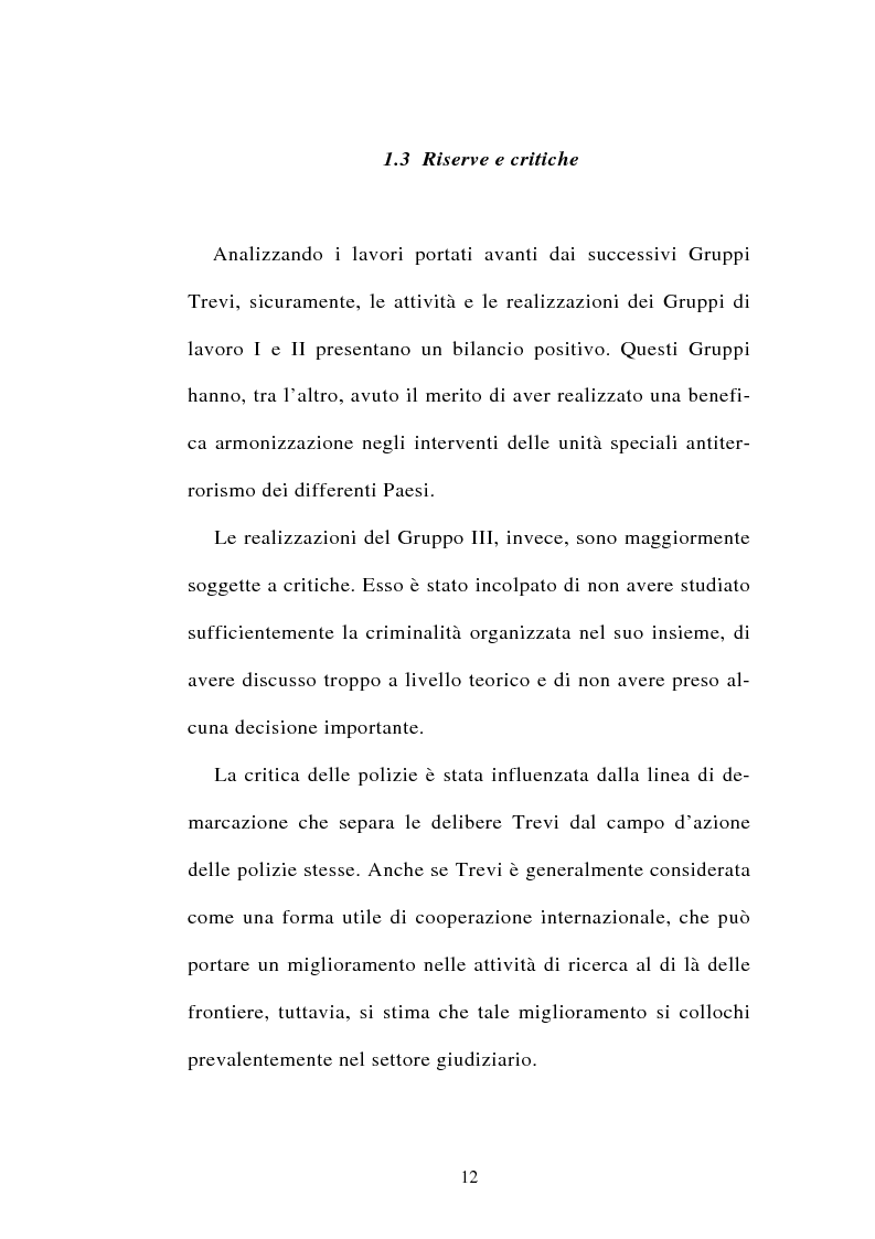 Anteprima della tesi: La cooperazione tra i servizi di polizia degli stati membri dell'Unione europea, Pagina 12