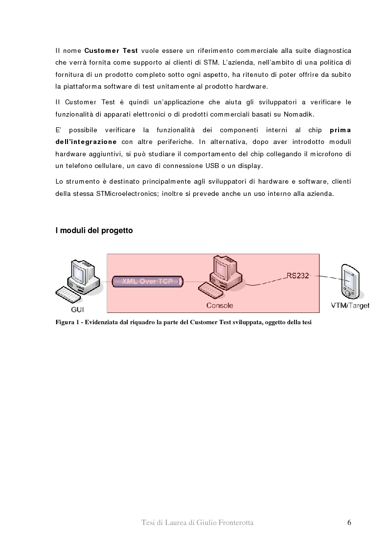 Anteprima della tesi: Realizzazione di piattaforma di test per system-on-chip - Utilizzo di Xml e tecnologia .Net per il controllo di dispositivi hardware, Pagina 2