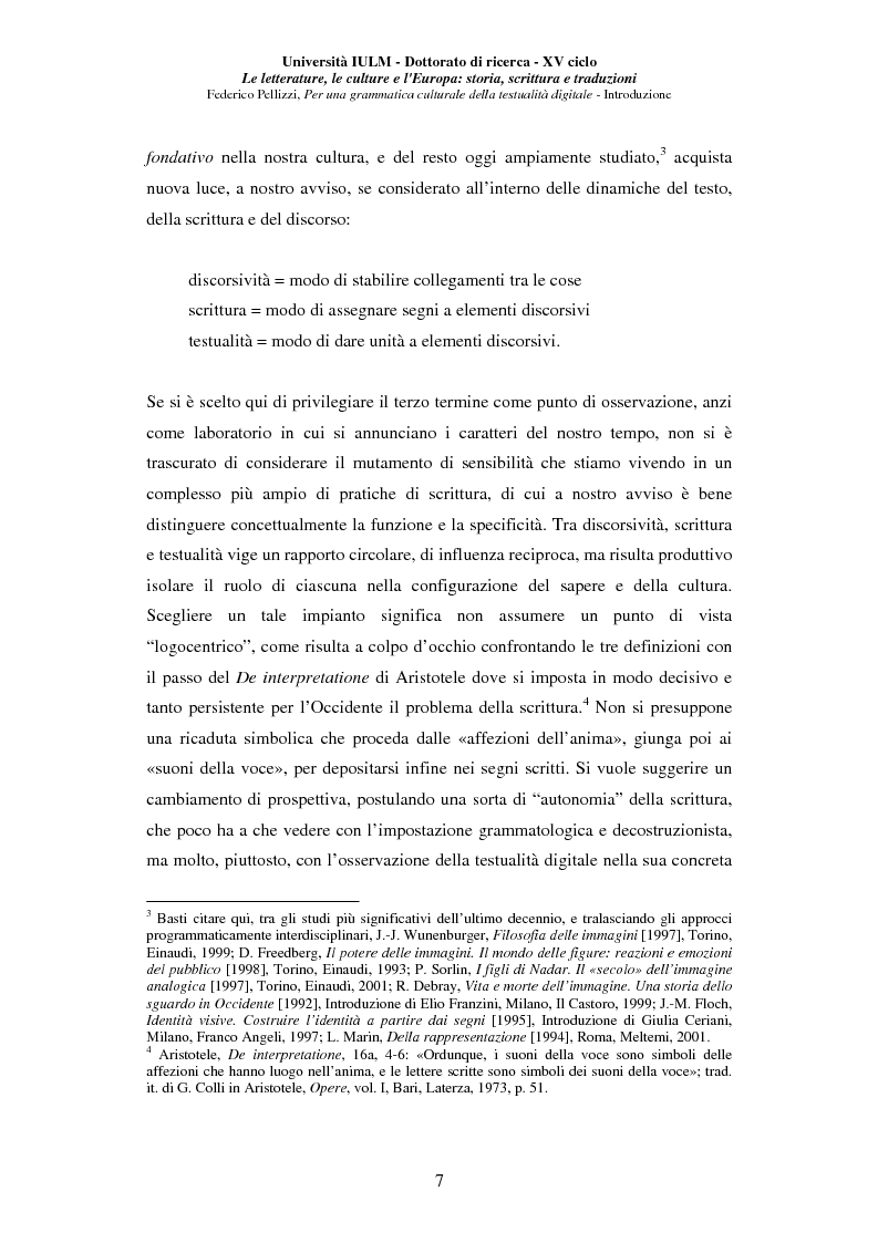Anteprima della tesi: Neotecnologie e contemporaneità. Per una grammatica della testualità digitale, Pagina 4