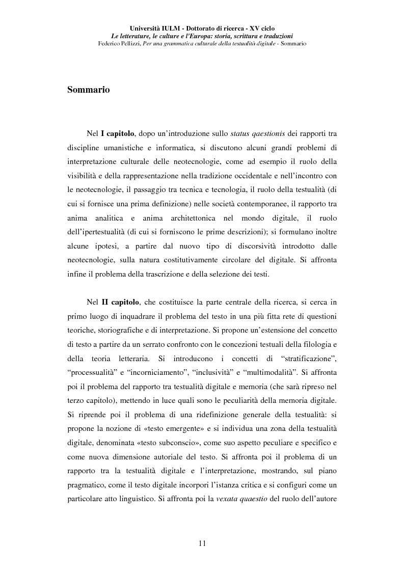 Anteprima della tesi: Neotecnologie e contemporaneità. Per una grammatica della testualità digitale, Pagina 8