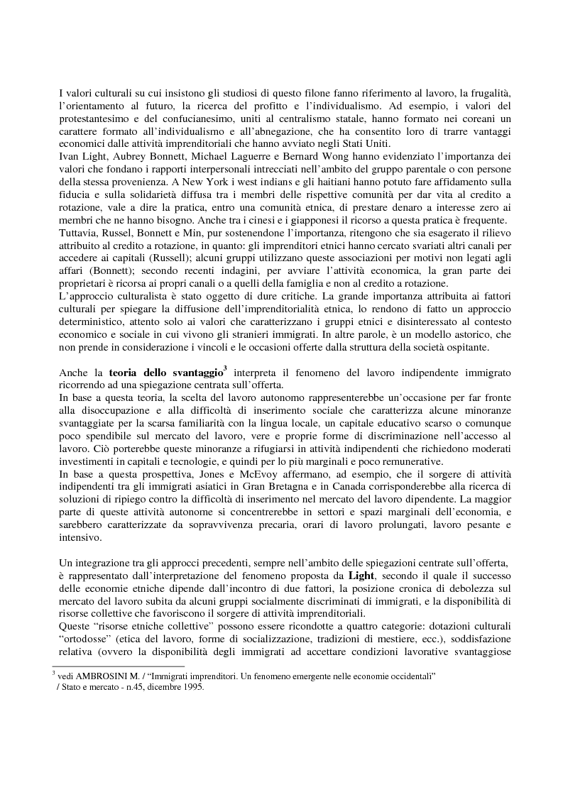 Anteprima della tesi: Immigrati e lavoro autonomo nella realtà milanese, Pagina 2