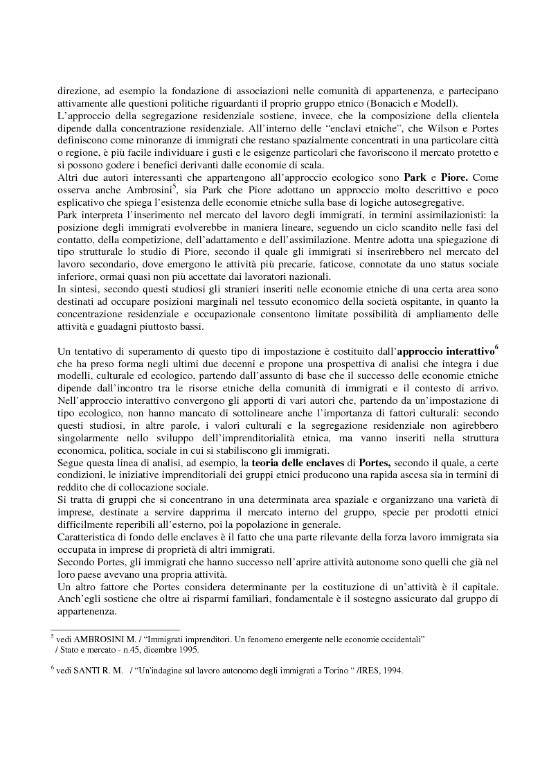 Anteprima della tesi: Immigrati e lavoro autonomo nella realtà milanese, Pagina 4