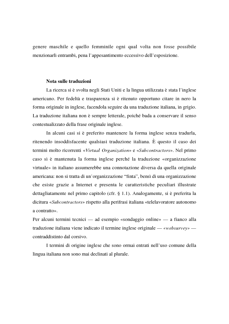 Anteprima della tesi: Collaborare senza mai vedersi: il telelavoro in una virtual organization transnazionale, Pagina 3