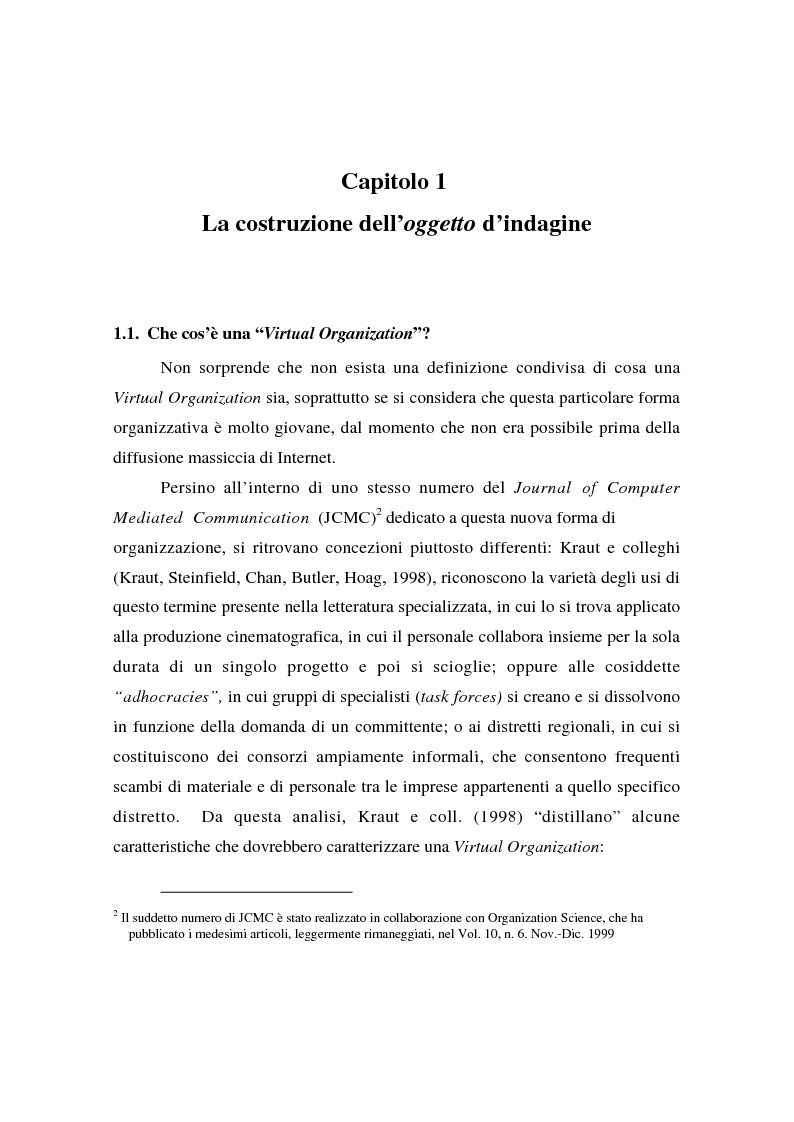 Anteprima della tesi: Collaborare senza mai vedersi: il telelavoro in una virtual organization transnazionale, Pagina 4