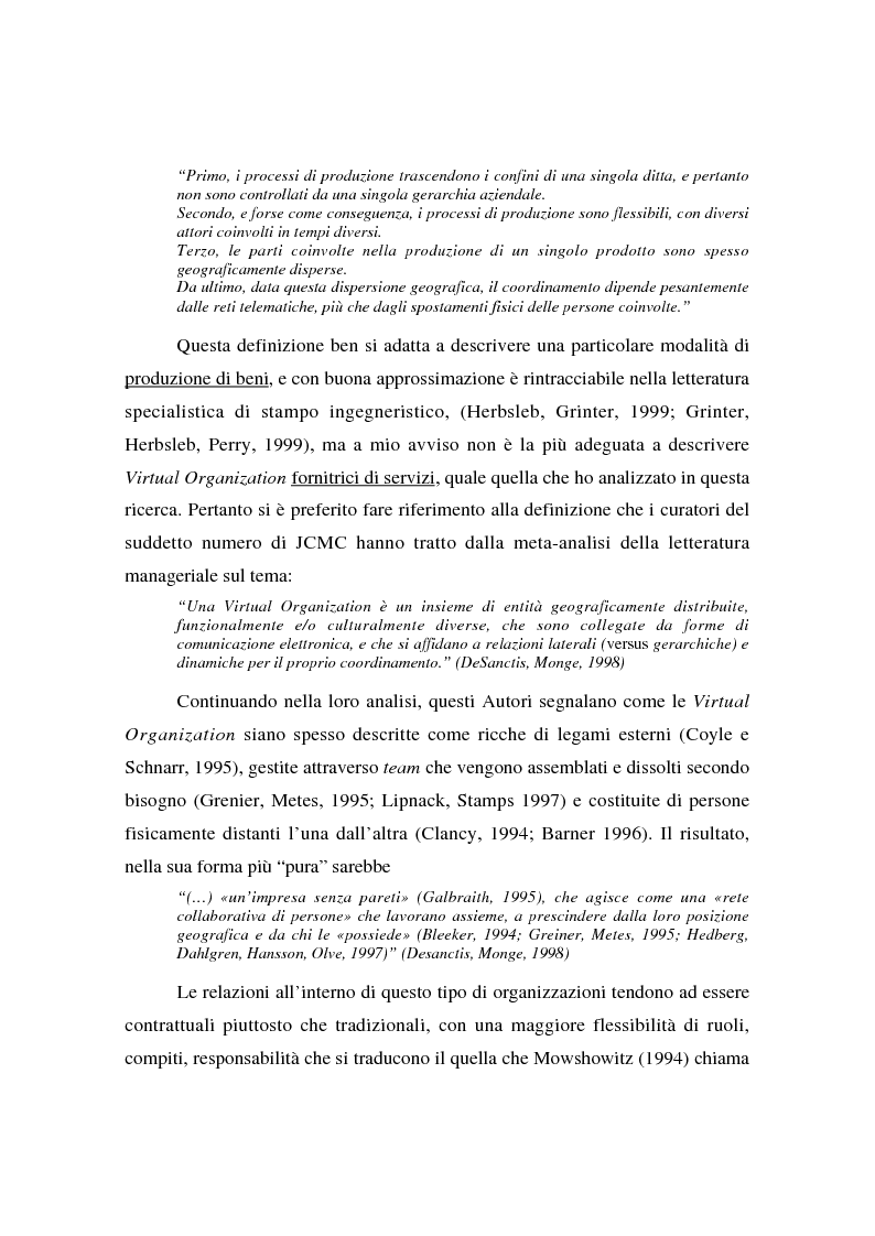 Anteprima della tesi: Collaborare senza mai vedersi: il telelavoro in una virtual organization transnazionale, Pagina 5