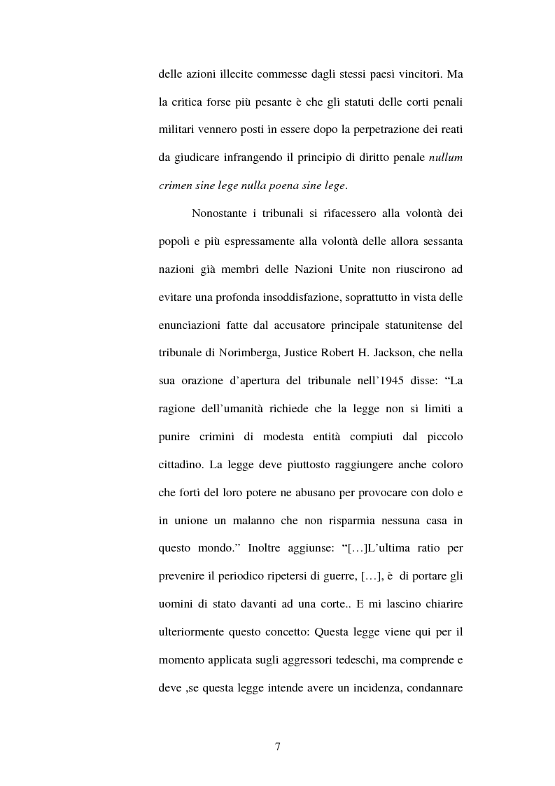 Anteprima della tesi: La Corte Penale Internazionale: potenzialità e limiti, Pagina 4