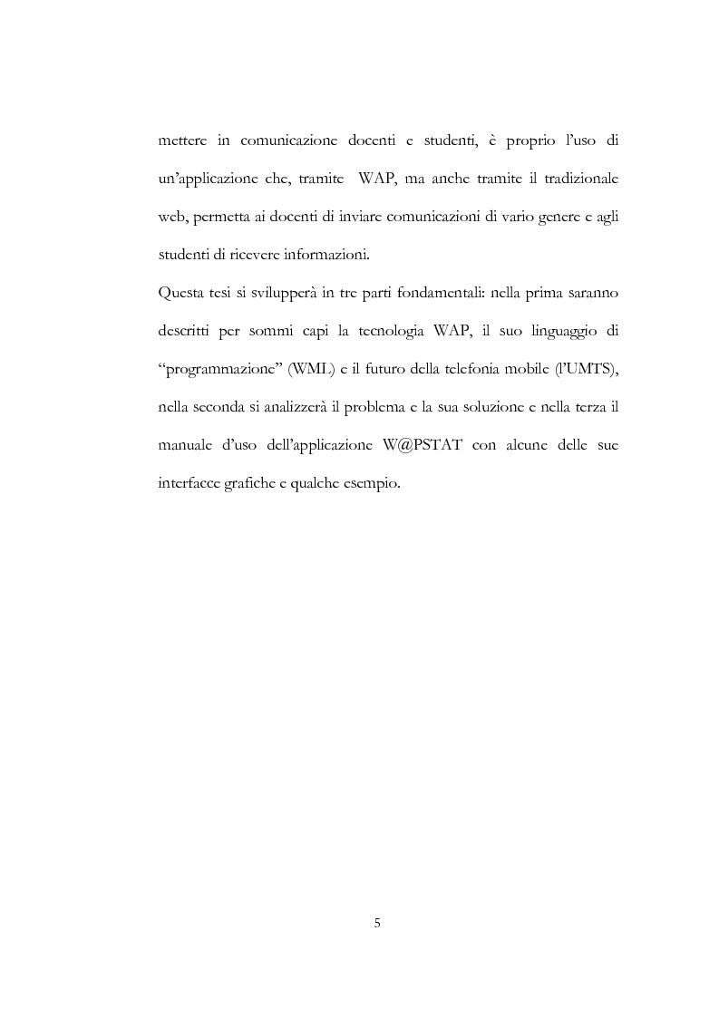 Anteprima della tesi: W@pstat: gestire le informazioni di un dipartimento universitario tramite wap, Pagina 2