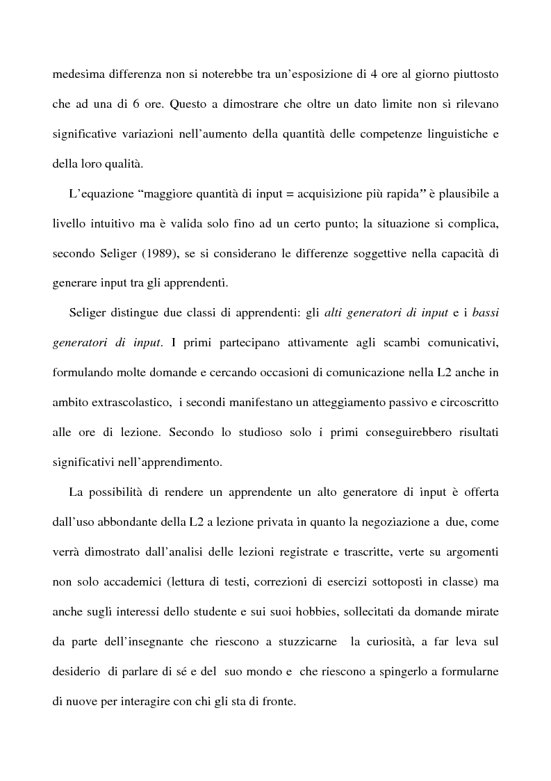 Anteprima della tesi: L'apprendimento dell'inglese L2 a lezione privata, Pagina 5