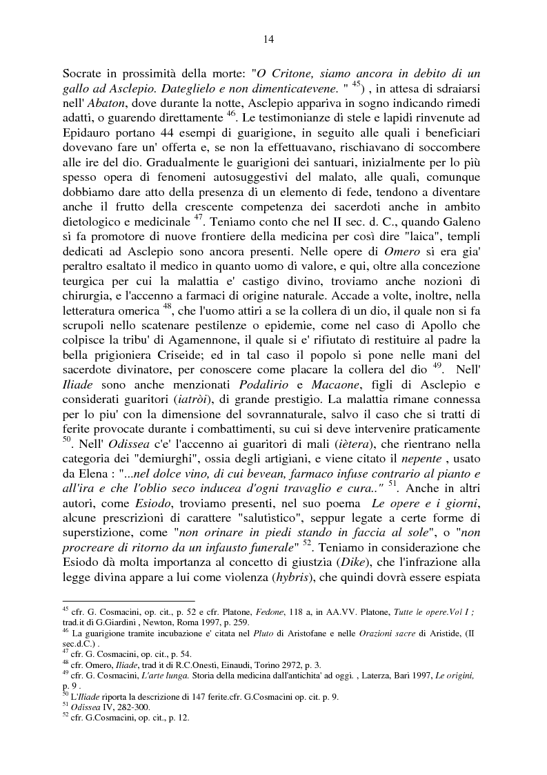 Anteprima della tesi: Aspetti e momenti del pensiero medico antico e medievale con particolare riguardo ai Consilia ed ai Regimina, Pagina 10
