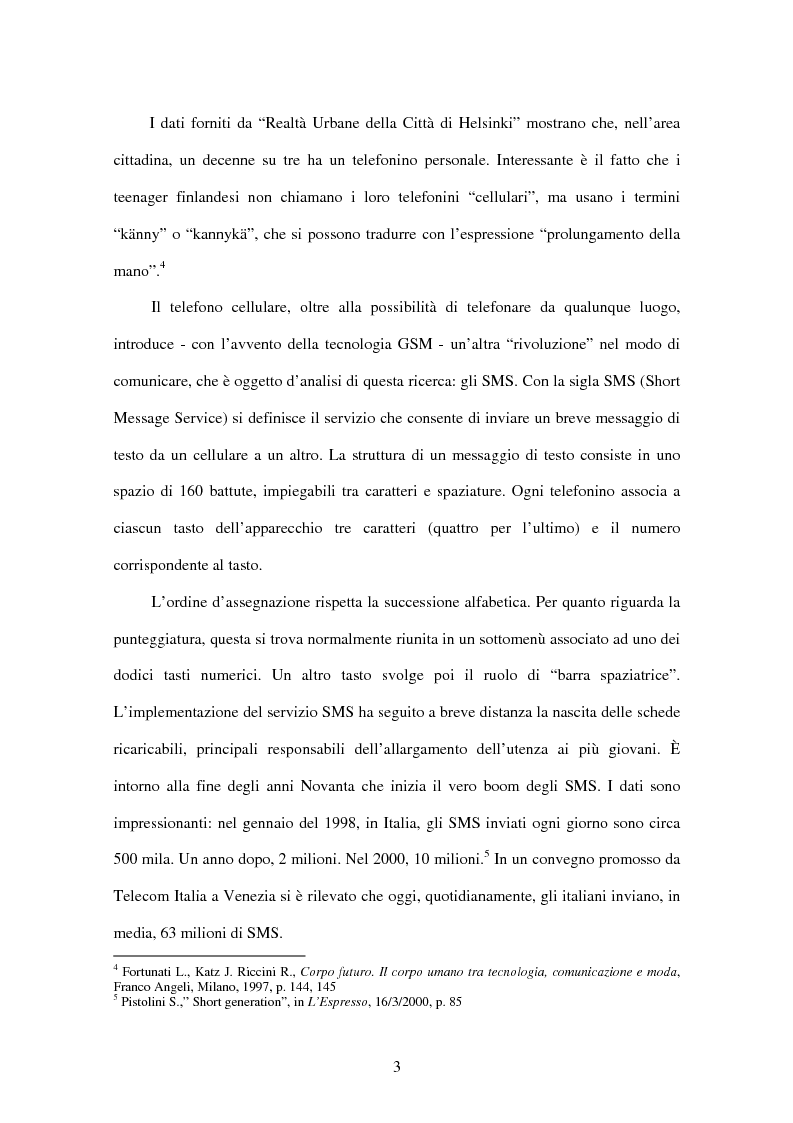 Anteprima della tesi: Il fenomeno Sms: un nuovo modo di comunicare, Pagina 2