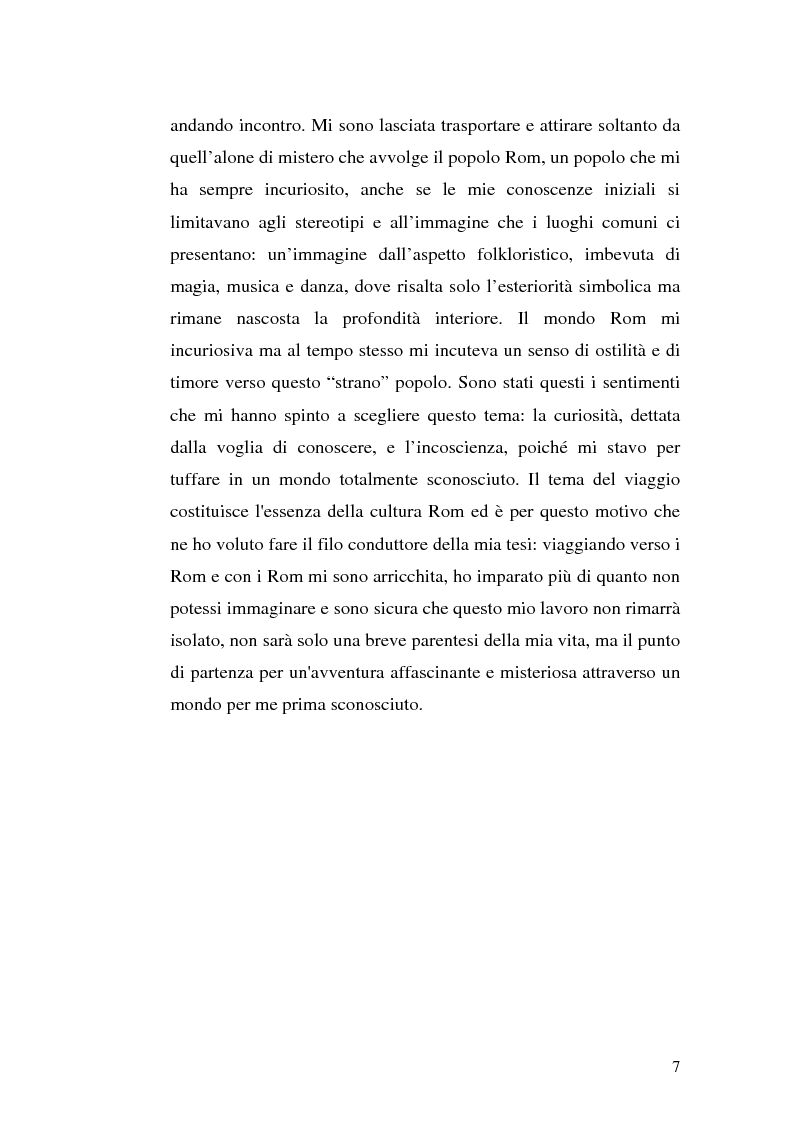 Anteprima della tesi: La scoperta della cultura Rom come mezzo per un'integrazione possibile: una ricerca sui minori Rom di Messina, Pagina 6