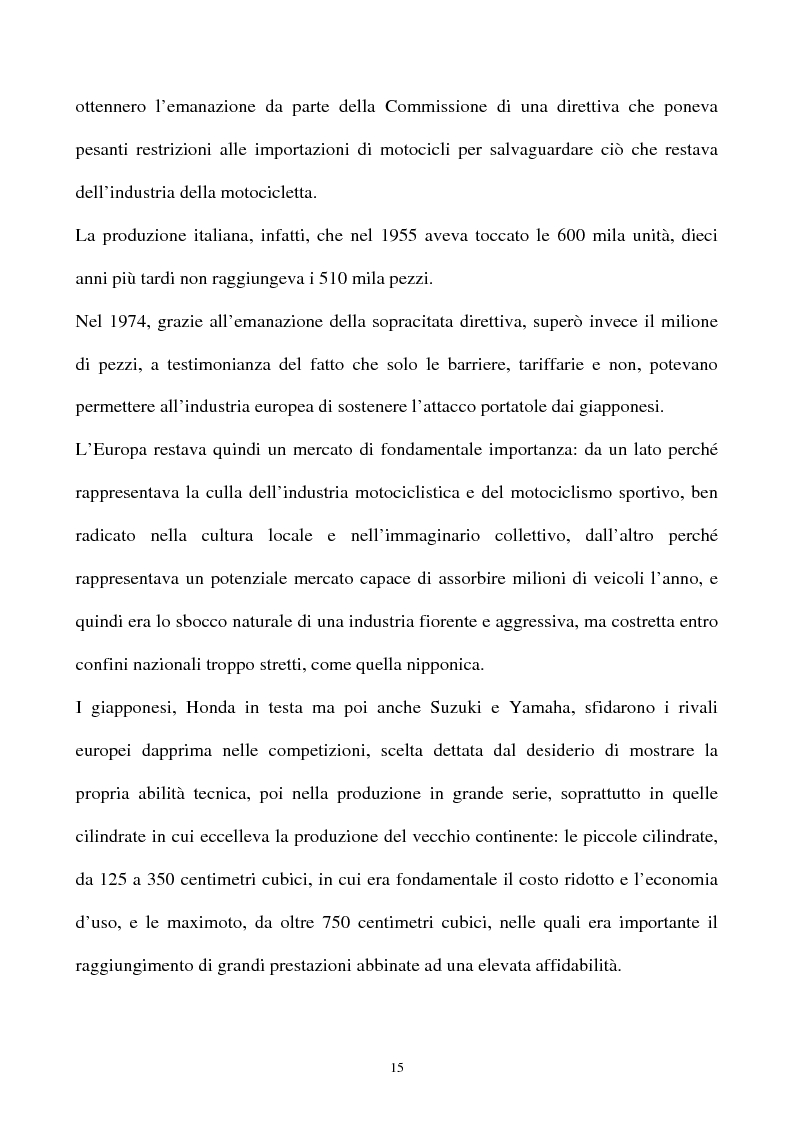 Anteprima della tesi: L'industria della motocicletta: il caso Honda Italia, Pagina 13