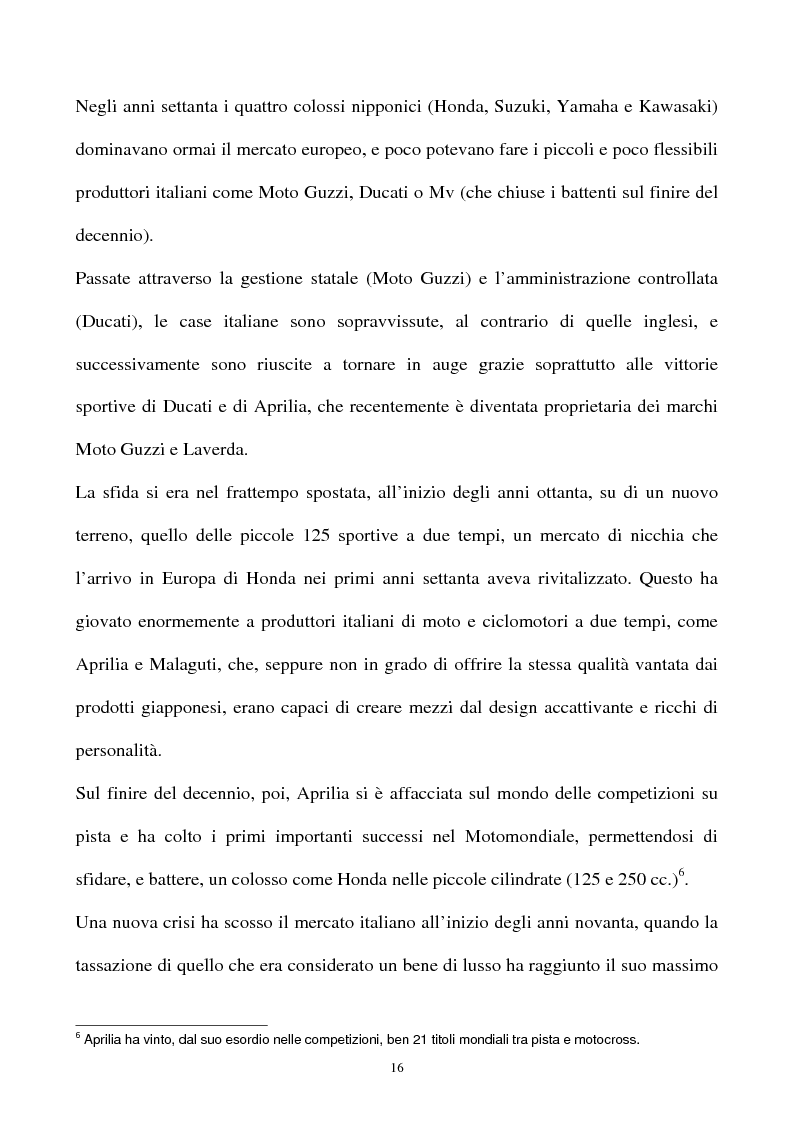 Anteprima della tesi: L'industria della motocicletta: il caso Honda Italia, Pagina 14