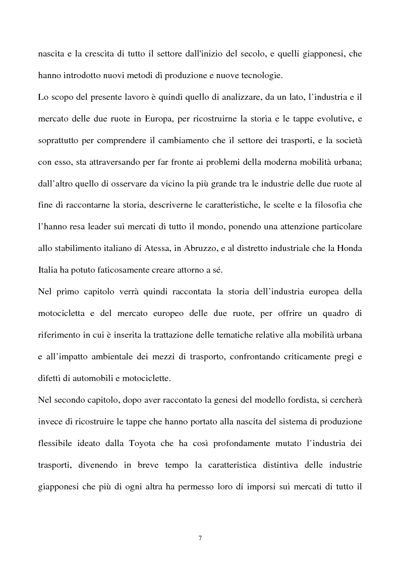 Anteprima della tesi: L'industria della motocicletta: il caso Honda Italia, Pagina 5