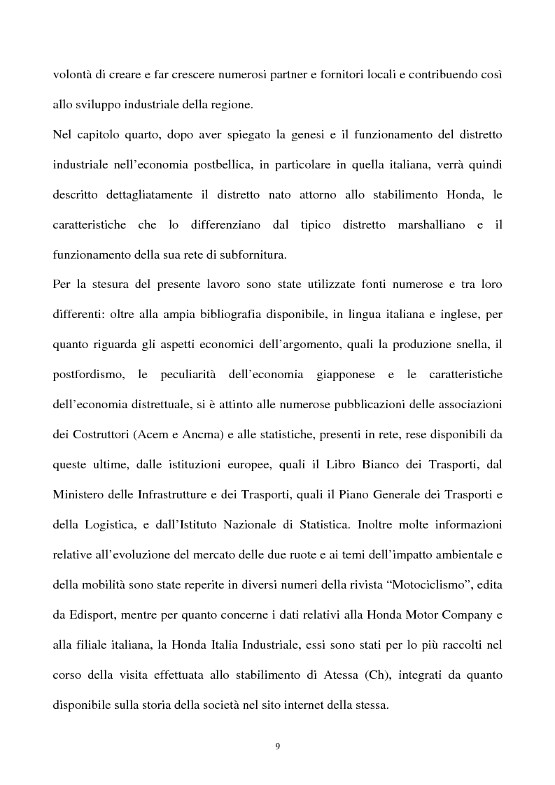 Anteprima della tesi: L'industria della motocicletta: il caso Honda Italia, Pagina 7