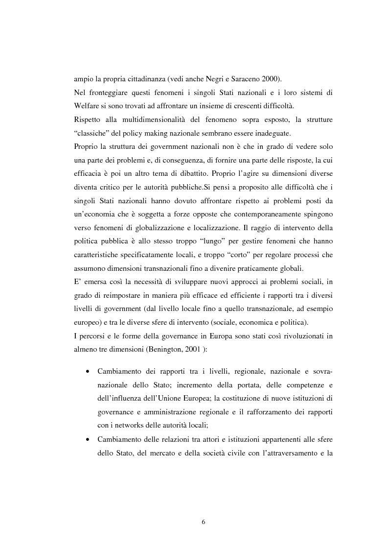 Anteprima della tesi: Le teorie dichiarate e le pratiche delle partnership locali. Il caso S.O.N.A.R., Pagina 5