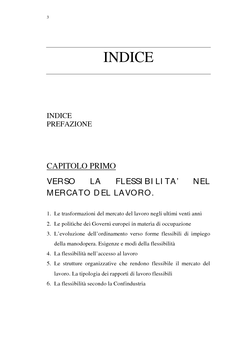 Indice della tesi: Il lavoro interinale, Pagina 1
