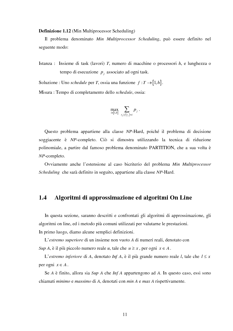 Anteprima della tesi: Analisi e sperimentazione di algoritmi di scheduling bicriterio, Pagina 11