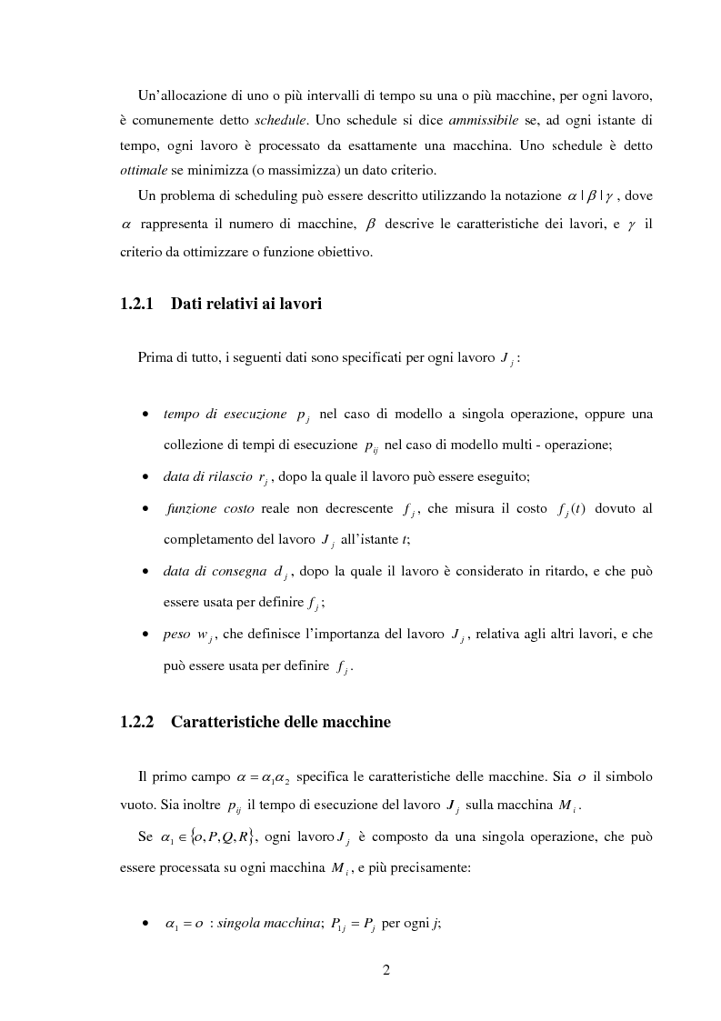 Anteprima della tesi: Analisi e sperimentazione di algoritmi di scheduling bicriterio, Pagina 2