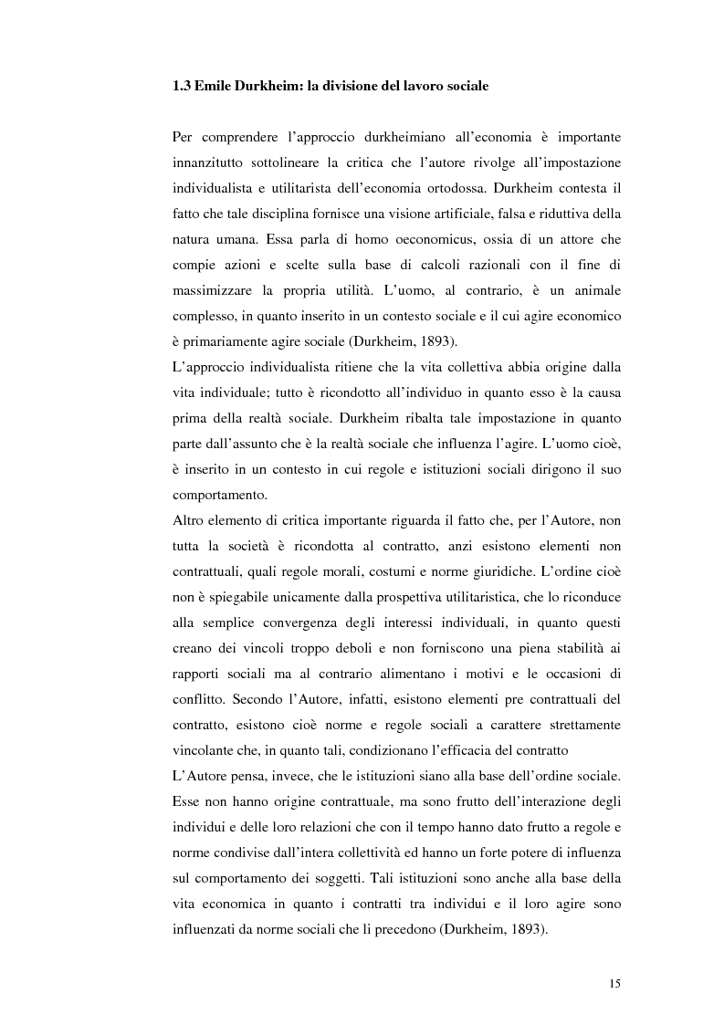Anteprima della tesi: Il lavoro tra economia e società. Le trasformazioni del lavoro e le nuove forme della parasubordinazione. Una ricerca empirica in Emilia Romagna, Pagina 13
