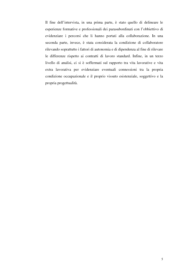 Anteprima della tesi: Il lavoro tra economia e società. Le trasformazioni del lavoro e le nuove forme della parasubordinazione. Una ricerca empirica in Emilia Romagna, Pagina 3