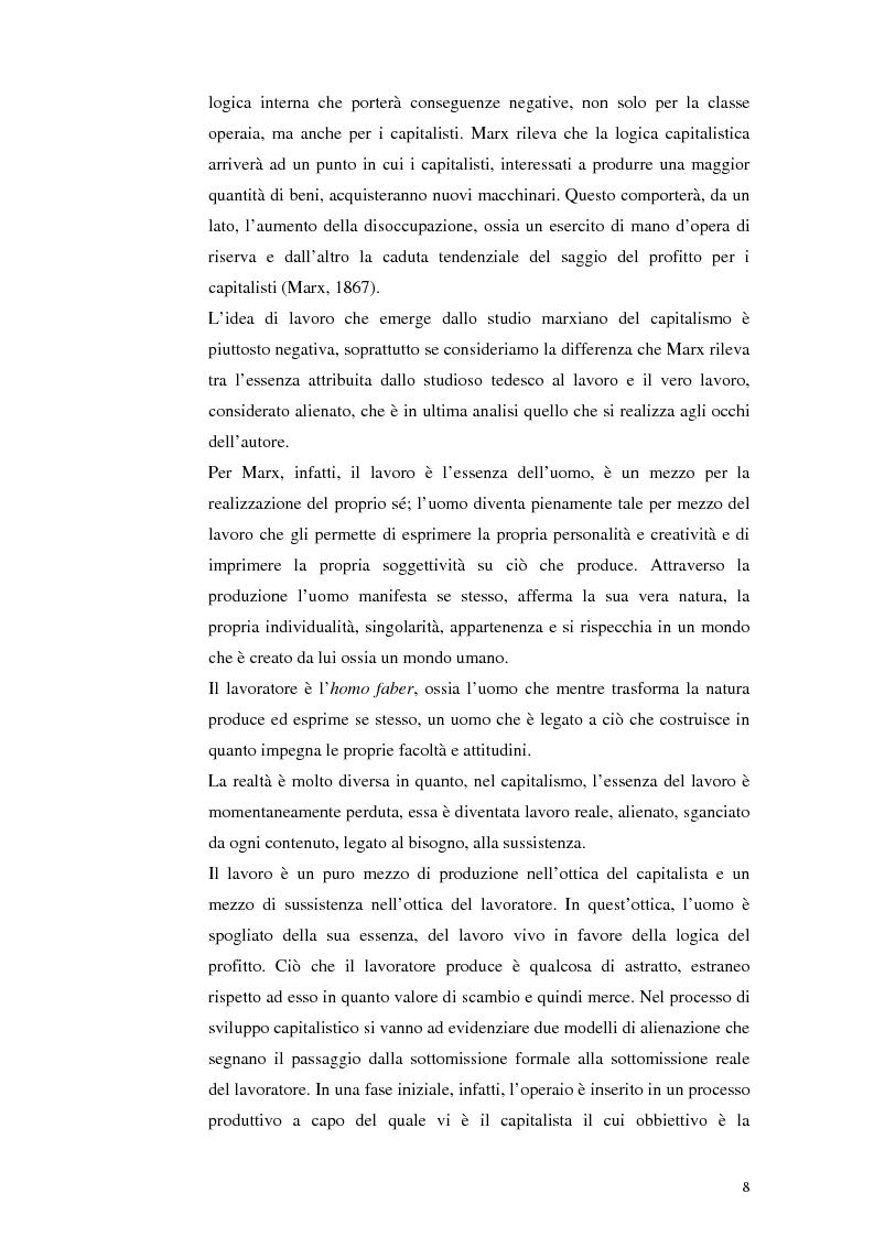 Anteprima della tesi: Il lavoro tra economia e società. Le trasformazioni del lavoro e le nuove forme della parasubordinazione. Una ricerca empirica in Emilia Romagna, Pagina 6