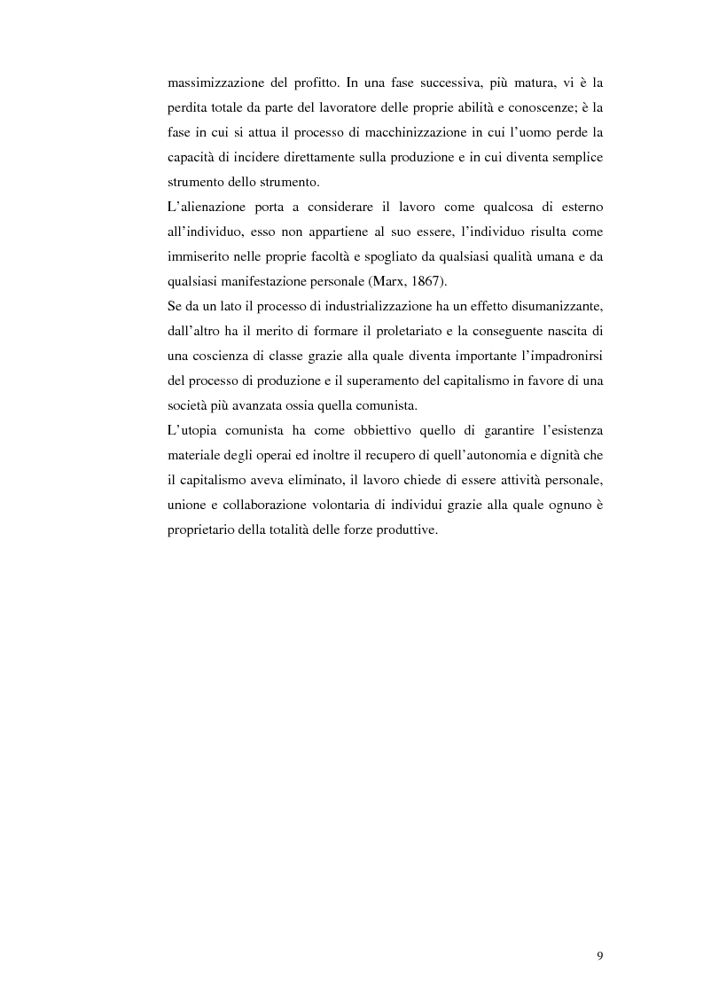 Anteprima della tesi: Il lavoro tra economia e società. Le trasformazioni del lavoro e le nuove forme della parasubordinazione. Una ricerca empirica in Emilia Romagna, Pagina 7