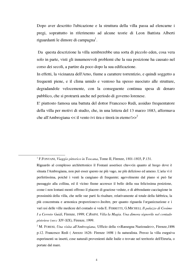 Anteprima della tesi: La villa dell'Ambrogiana e i Lorena, Pagina 2