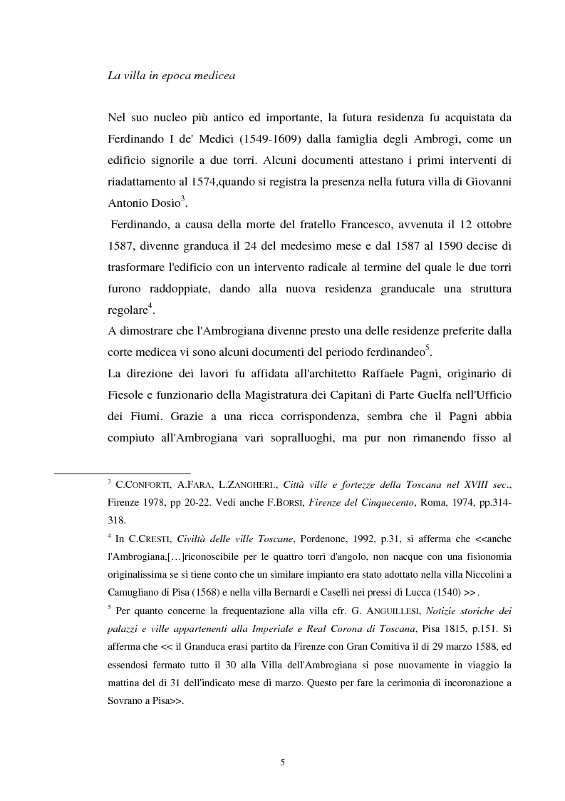 Anteprima della tesi: La villa dell'Ambrogiana e i Lorena, Pagina 3