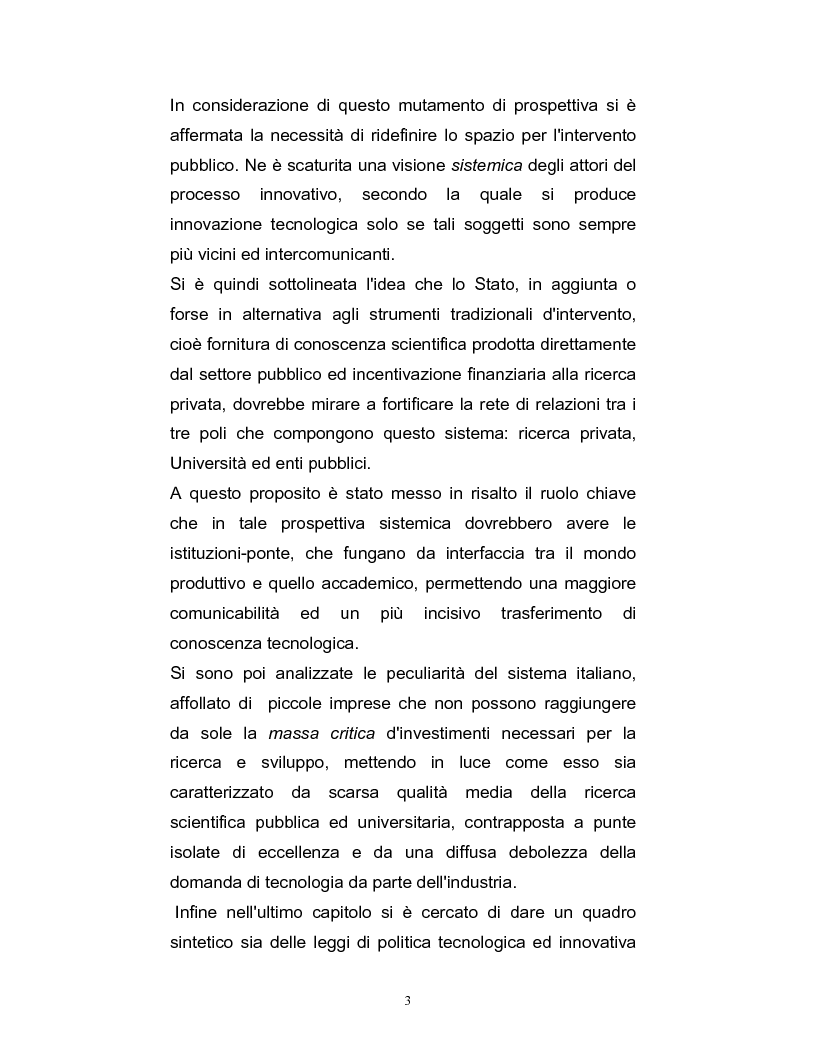 Anteprima della tesi: Politiche per la scienza, la tecnologia ed i sistemi nazionali d'innovazione, Pagina 2