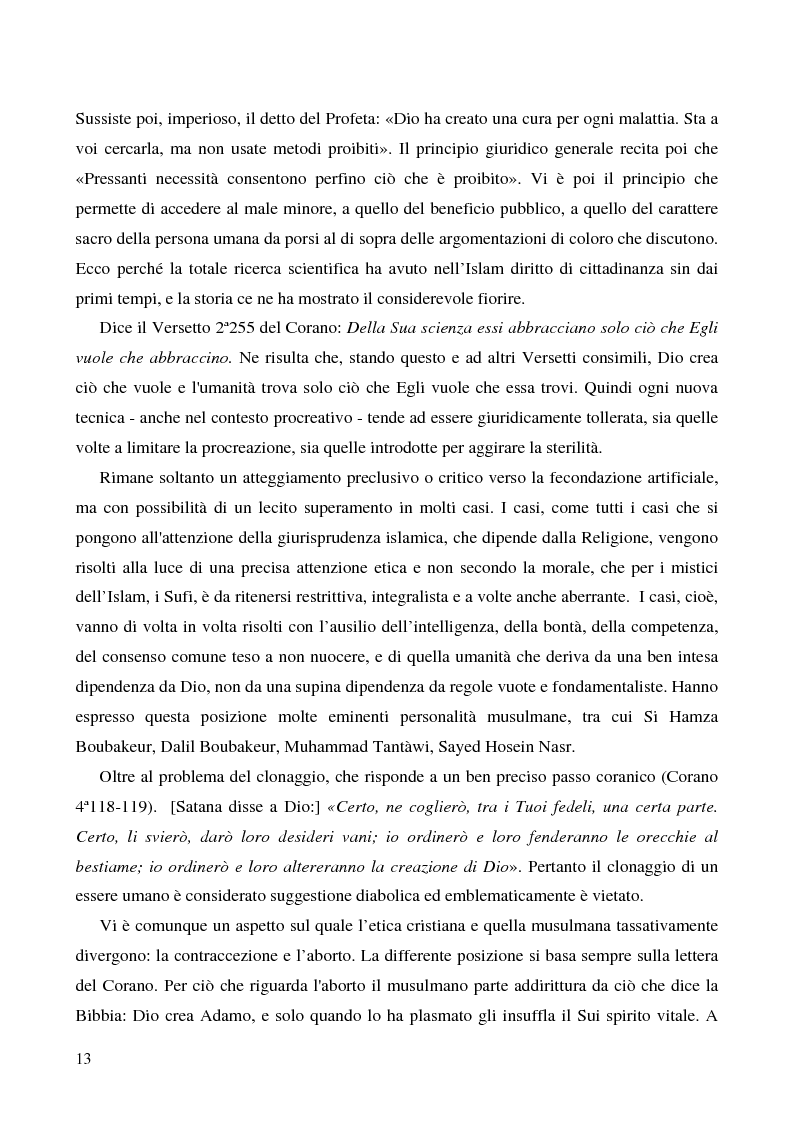 Anteprima della tesi: Bioetica e clonazione fra Islam e Cristianesimo, Pagina 7