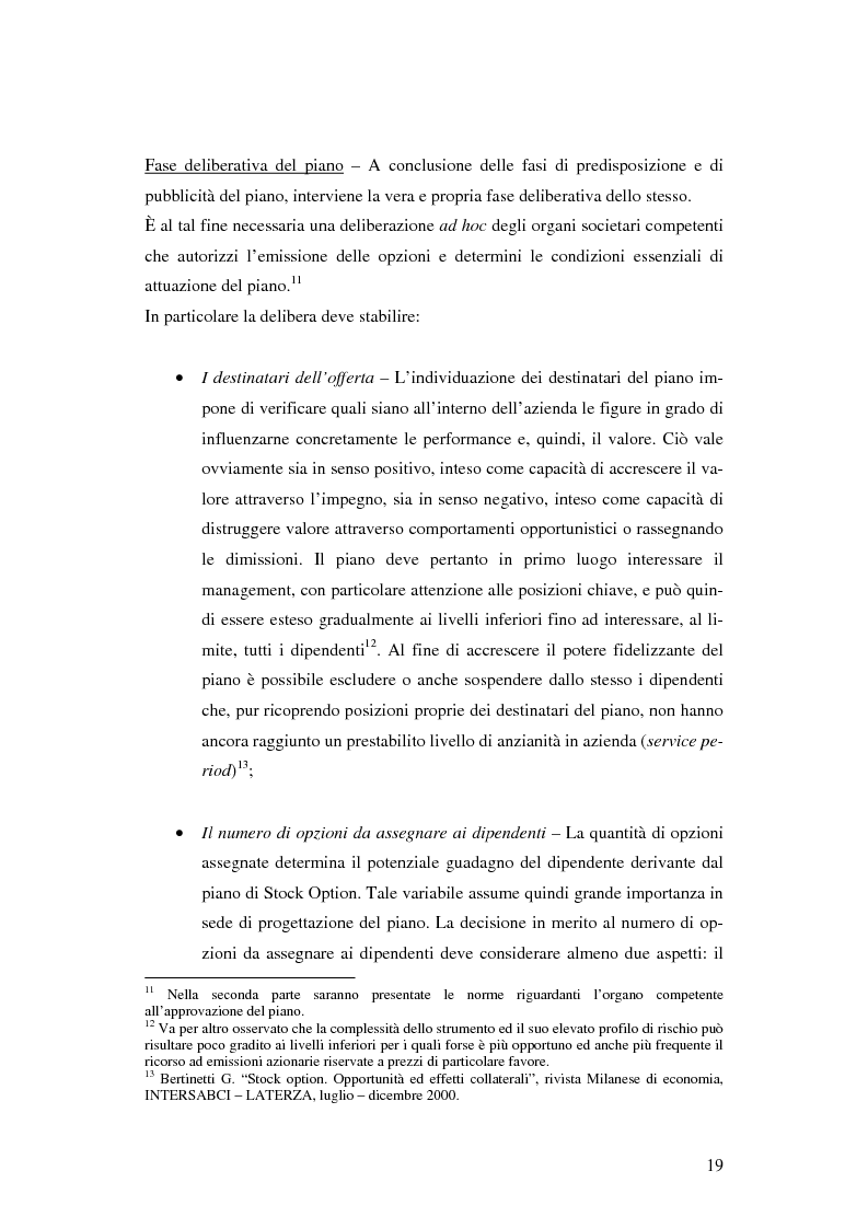 Anteprima della tesi: L'adozione dei piani di ''stock option'' in Italia, Pagina 13
