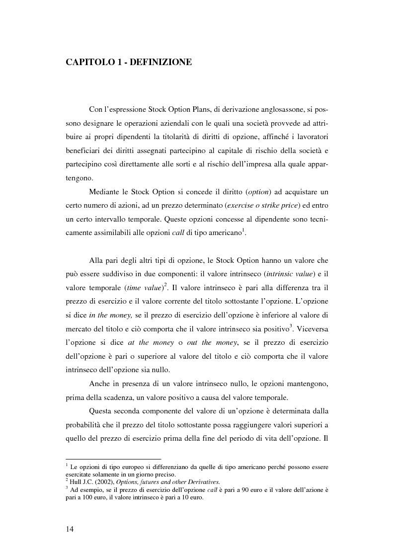 Anteprima della tesi: L'adozione dei piani di ''stock option'' in Italia, Pagina 8
