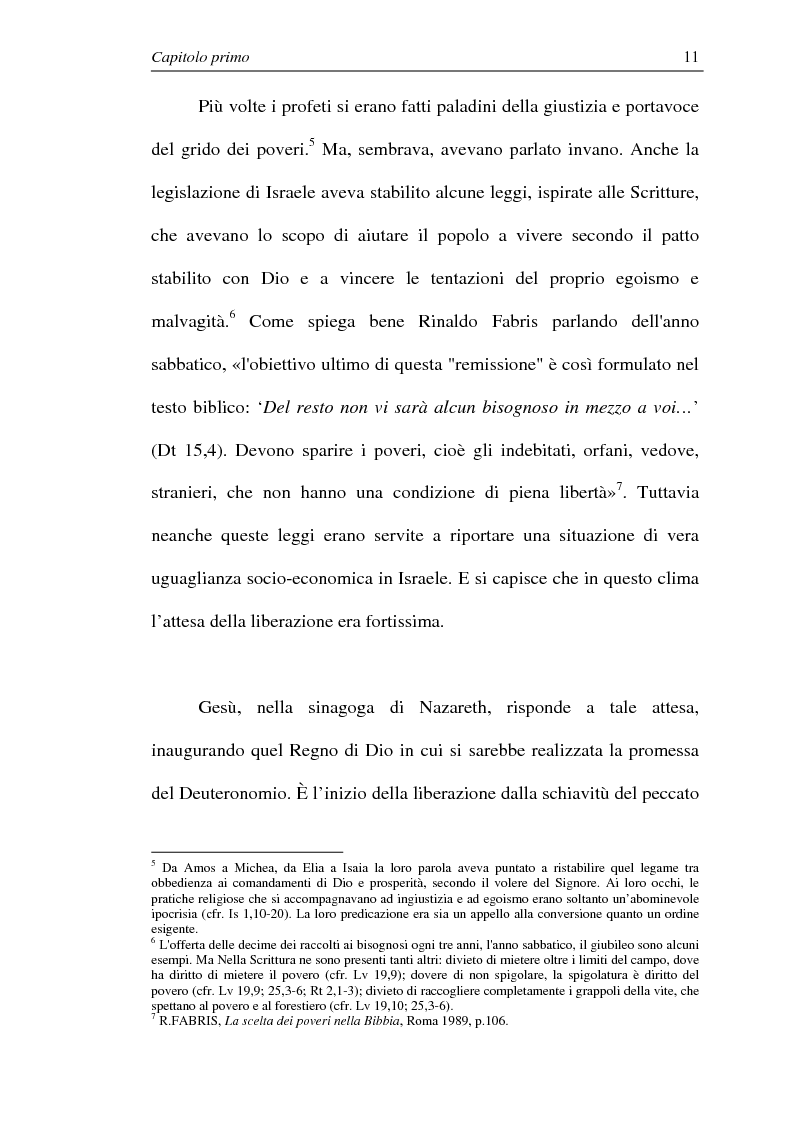 Anteprima della tesi: La comunione dei beni: dalla primitiva comunità cristiana al mercato economico e all'Economia di Comunione, Pagina 10