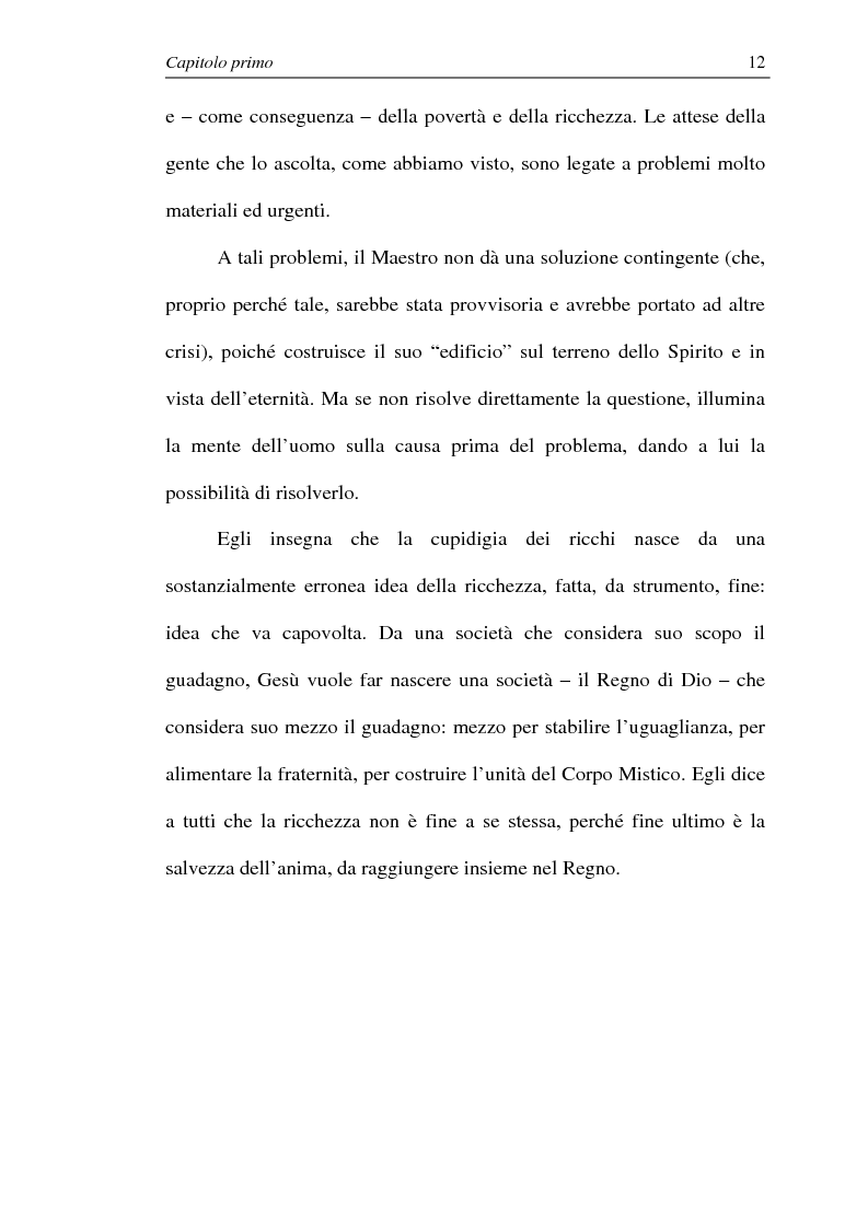 Anteprima della tesi: La comunione dei beni: dalla primitiva comunità cristiana al mercato economico e all'Economia di Comunione, Pagina 11