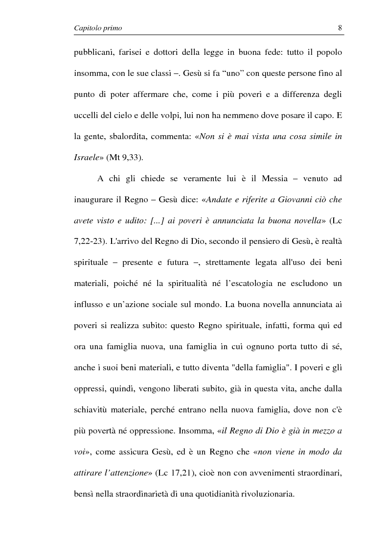Anteprima della tesi: La comunione dei beni: dalla primitiva comunità cristiana al mercato economico e all'Economia di Comunione, Pagina 7