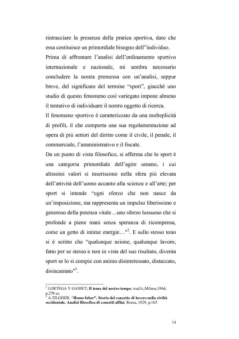 Anteprima della tesi: Per un ritorno a una nuova autonomia dell'ordinamento sportivo, Pagina 11
