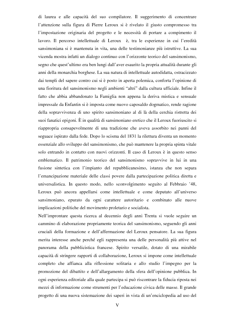 Anteprima della tesi: Dal sansimonismo al socialismo: l'itinerario intellettuale di Pierre Leroux durante la Monarchia di Luglio, Pagina 2