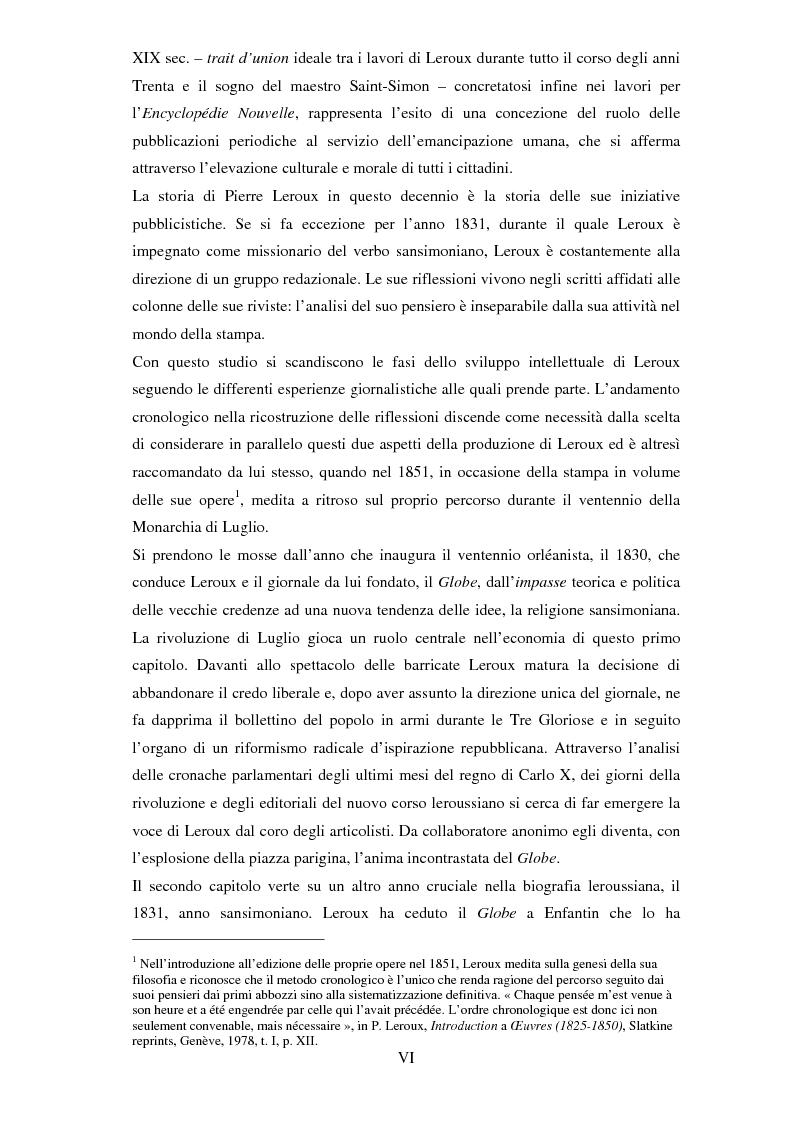 Anteprima della tesi: Dal sansimonismo al socialismo: l'itinerario intellettuale di Pierre Leroux durante la Monarchia di Luglio, Pagina 3