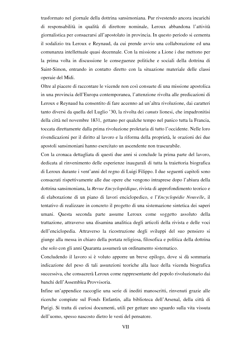 Anteprima della tesi: Dal sansimonismo al socialismo: l'itinerario intellettuale di Pierre Leroux durante la Monarchia di Luglio, Pagina 4