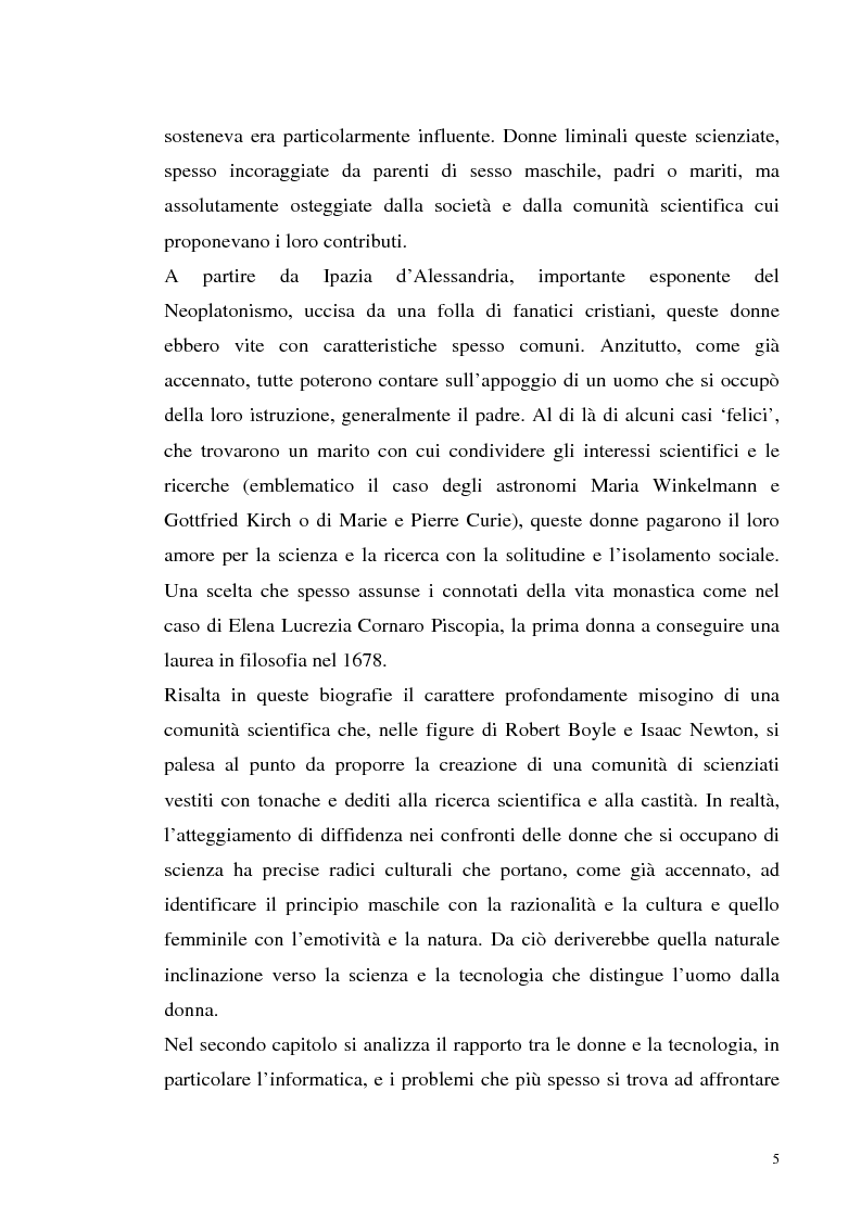 Anteprima della tesi: La tecnologia al femminile. Uno sguardo antropologico sui nuovi scenari tecnologici, Pagina 2