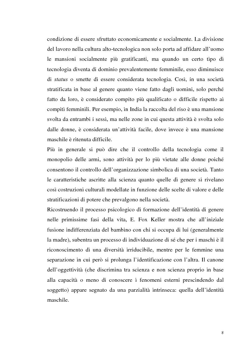 Anteprima della tesi: La tecnologia al femminile. Uno sguardo antropologico sui nuovi scenari tecnologici, Pagina 5